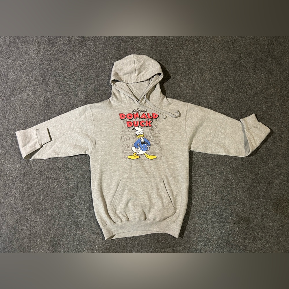 Disney Zuni Donald Duck Gray Hoodie size Small